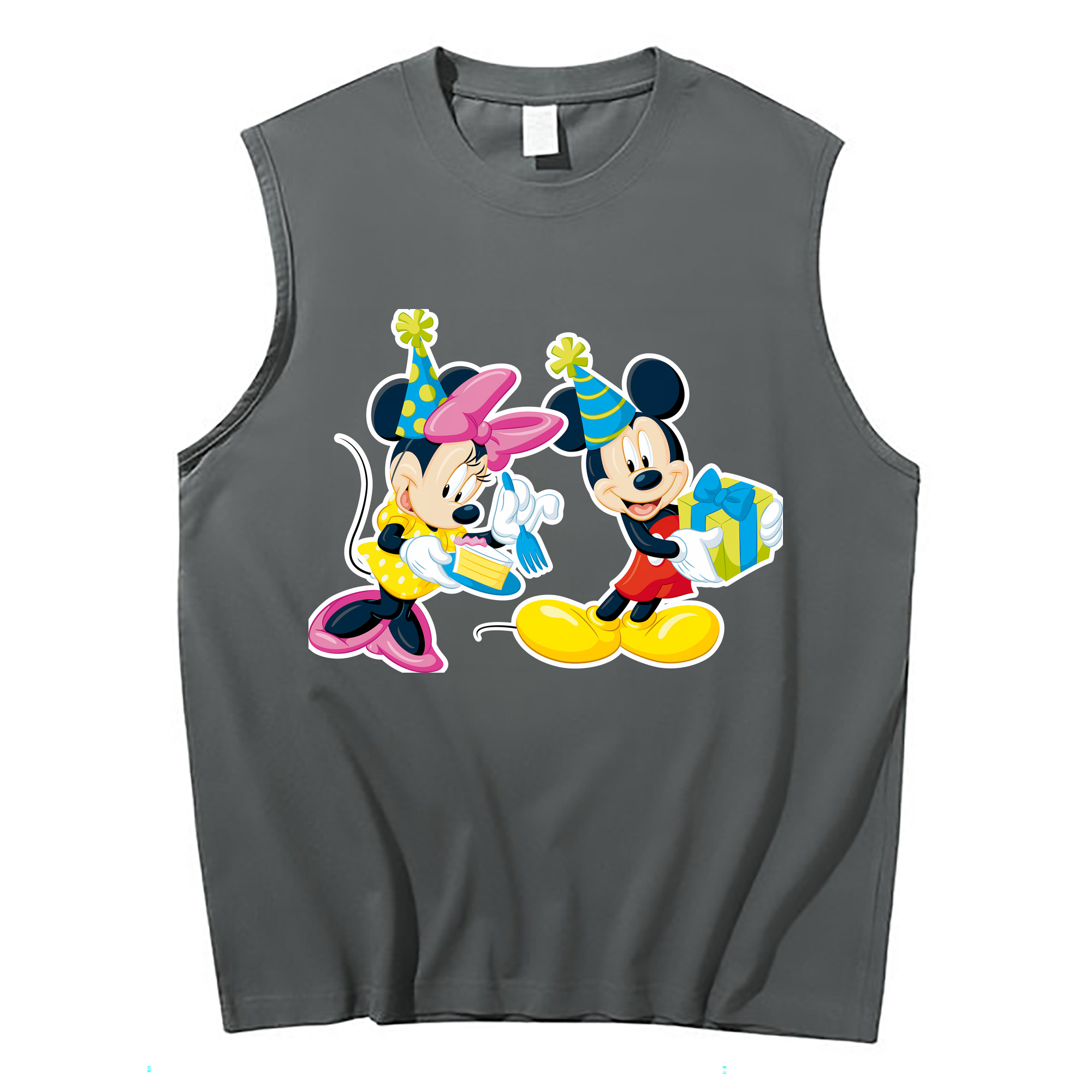 （画像用） ミッキーマウス Mickey Mouse コットン100％タンクトップ（フロントプリント）